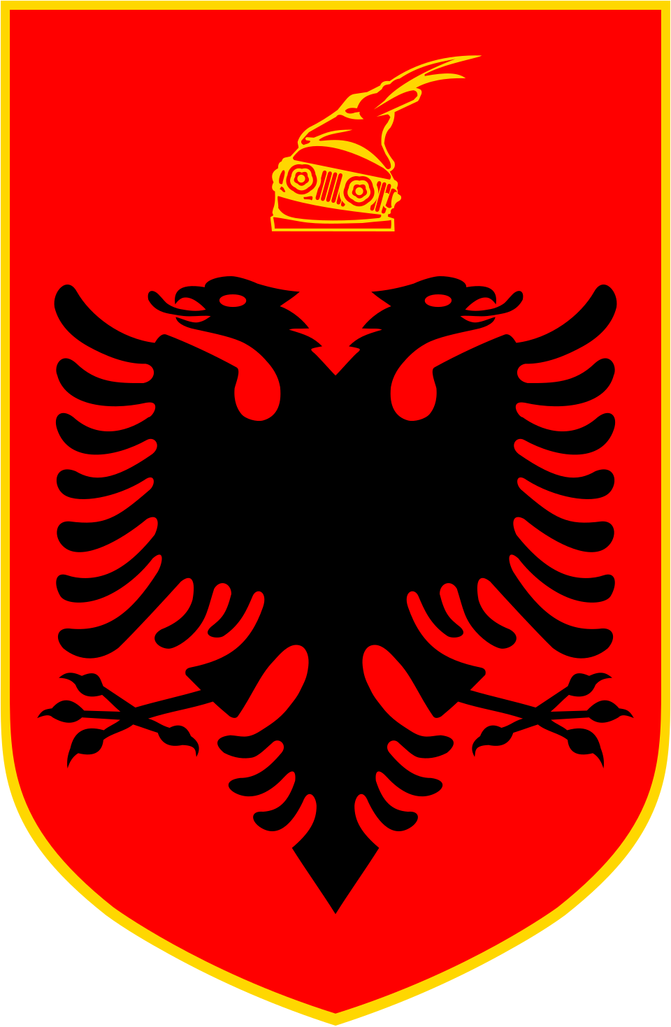Coat of Arms of Albania - The coat of arms of Albania is an adaptation of the flag of Albania and is based on the symbols of Gjergj Kastrioti Skanderbeg.