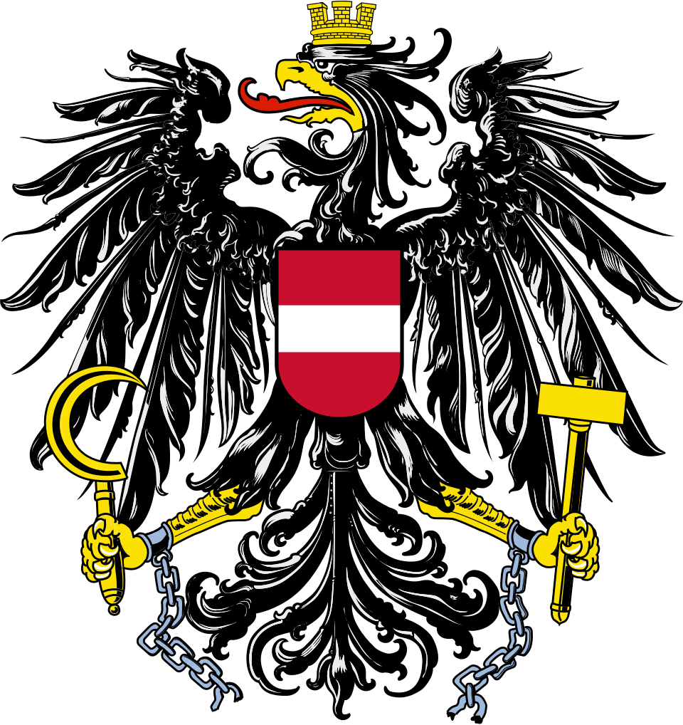 Coat of Arms of Austria - The current coat of arms of the Republic of Austria has been in use in its first forms by the Republic of German-Austria since 1919.