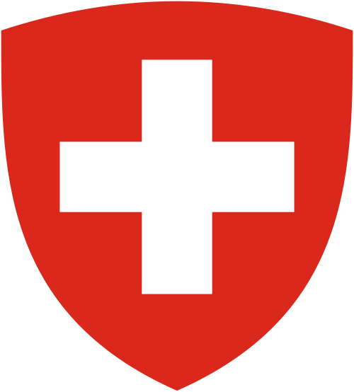 Coat of Arms of Switzerland - The coat of arms of the Swiss Confederation shows the same white-on-red cross as the flag of Switzerland, but on a heraldic...