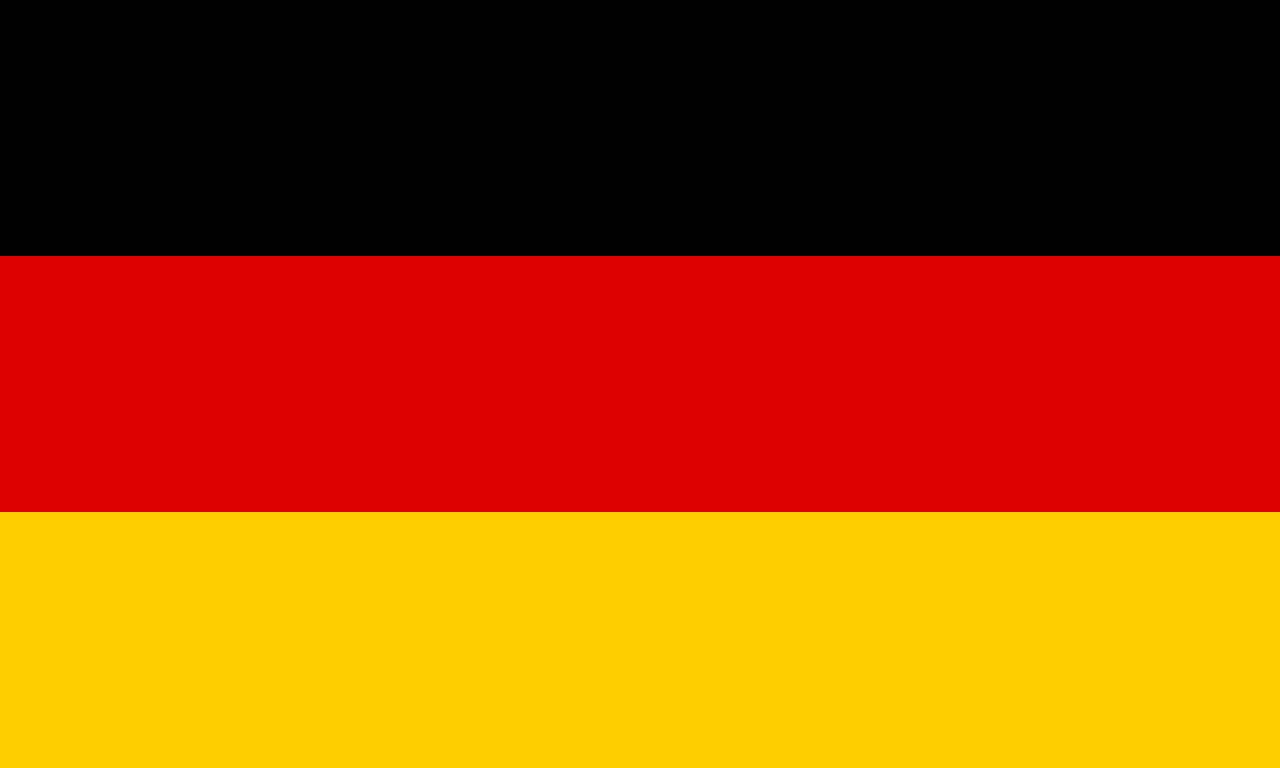 Flag of Germany - The national flag of Germany is a tricolour consisting of three equal horizontal bands displaying the national colours of Germany: black,...