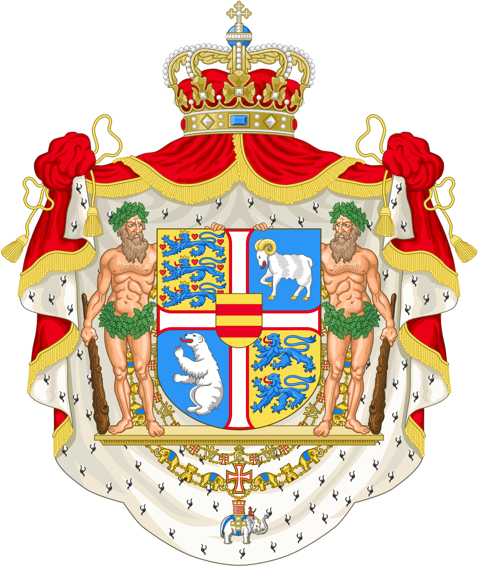 Coat of Arms of Denmark - The coat of arms of the Danish Realm has a lesser and a greater version.