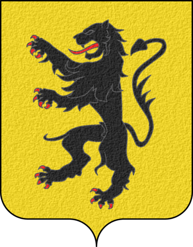 Coat of Arms of Nord-Pas de Calais - D'or au lion de sable armé et lampassé de gueules.