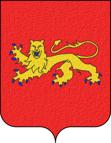 Coat of Arms of Aquitaine - De gueules à un léopard d'or, armé et lampassé d'azur.