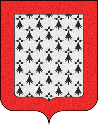 Coat of Arms of Limousin - D'hermine plain à la bordure de gueules.