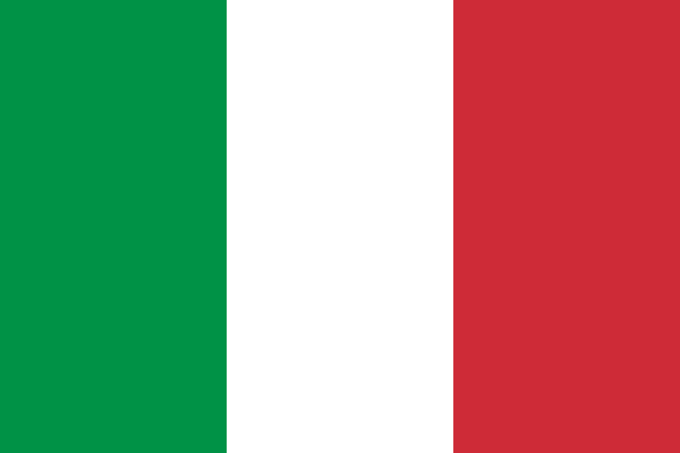 Flag of Italy - The national flag of Italy, often referred to as the Tricolour, is a flag featuring three equally sized vertical pales of green, white and...