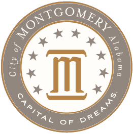 Seal of Montgomery bearing the city's name and its motto, Capital of Dreams
