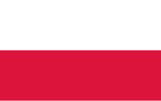 Flag of Poland - The national flag of Poland consists of two horizontal stripes of equal width, the upper one white and the lower one red.