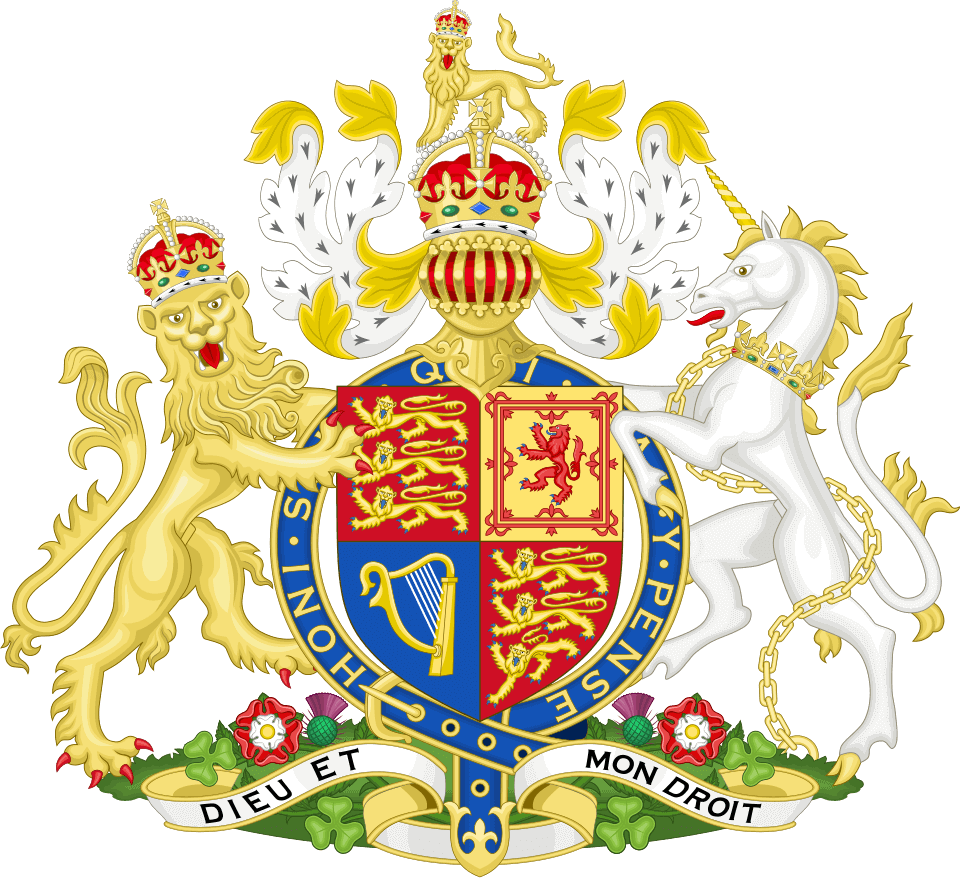Coat of Arms of United Kingdom - The coat of arms of the United Kingdom, also referred to as the royal arms, are the arms of dominion of the British monarch,...