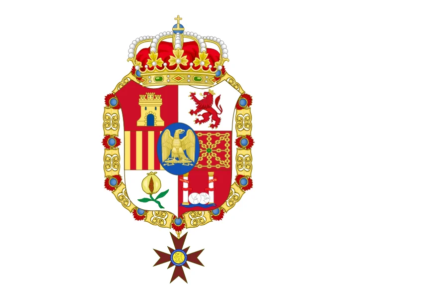 Bandera de José Bonaparte: sus armas sobre fondo blanco