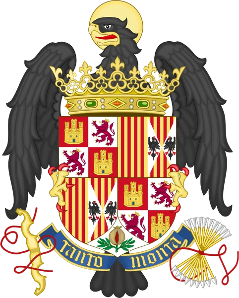 Escudo de los Reyes Católicos sostenido por el águila de San Juan